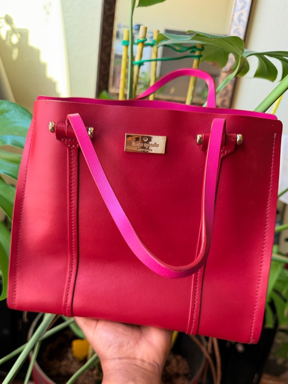 Kate Spade Arbor Hill Elodie Dark Red Leather Purse